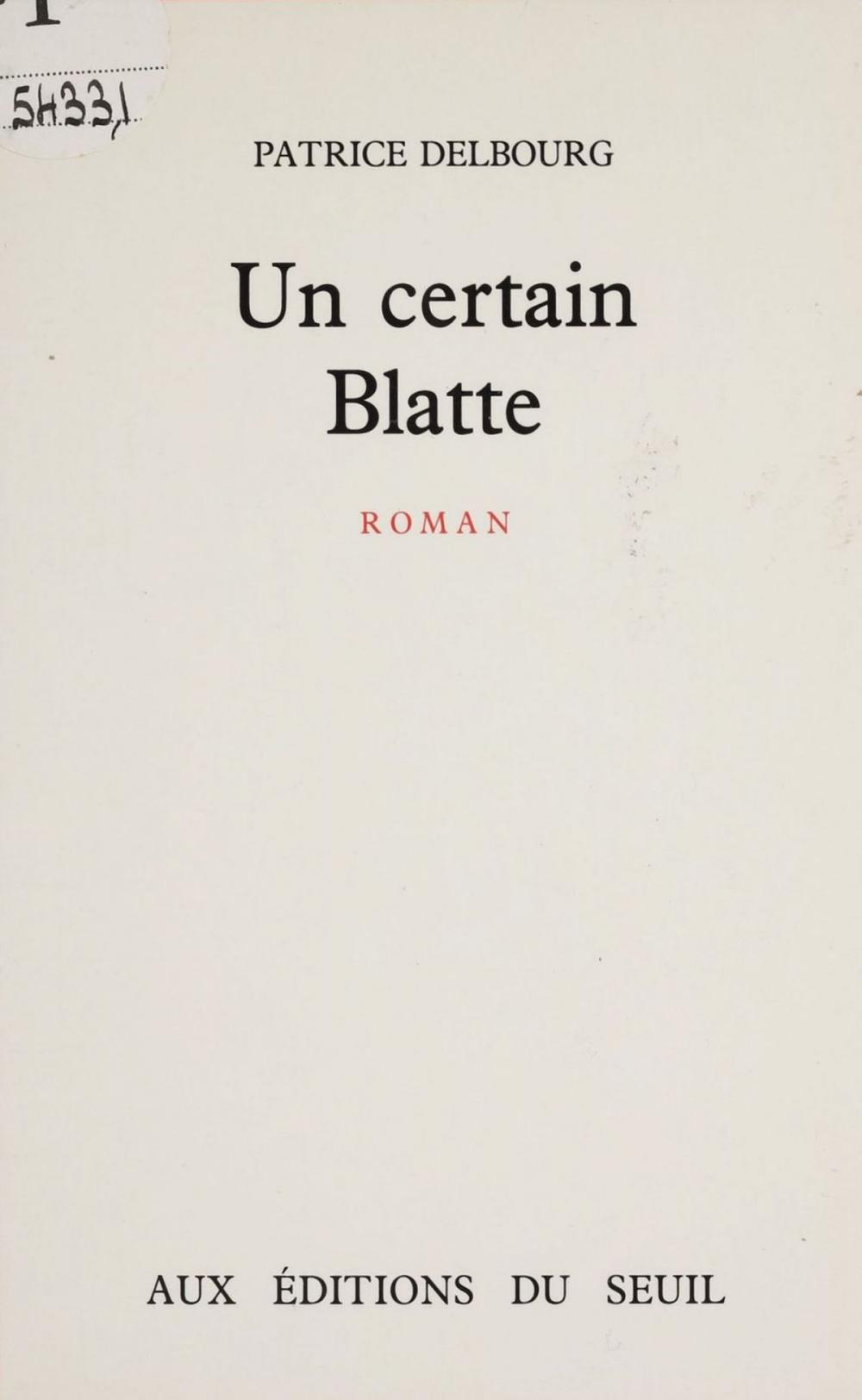 Big bigCover of Un certain Blatte