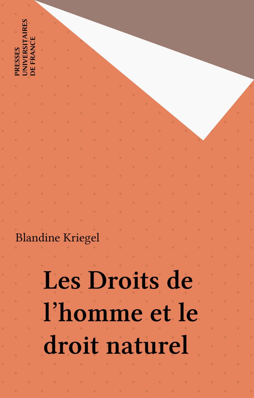 Big bigCover of Les Droits de l'homme et le droit naturel