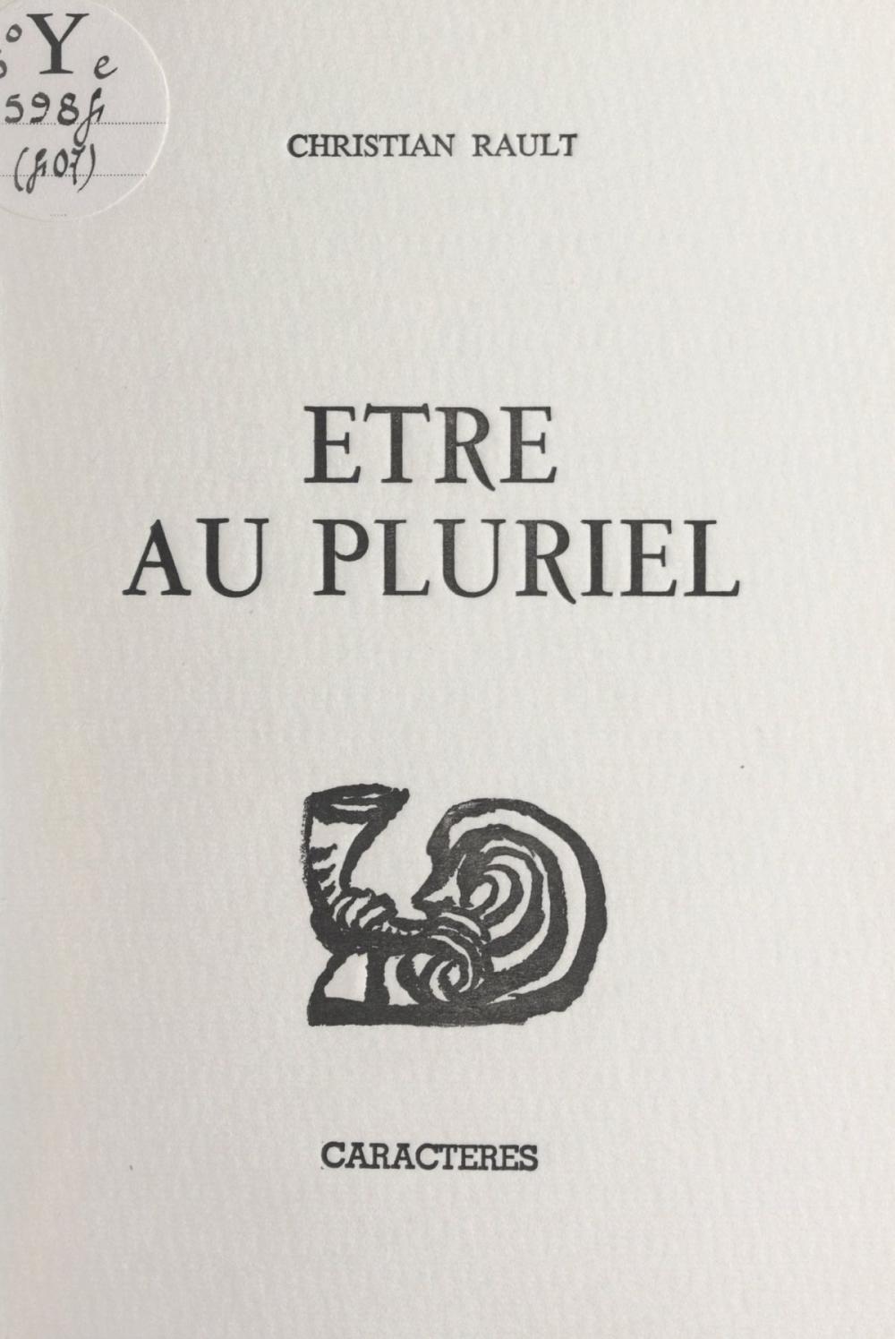 Big bigCover of Être au pluriel