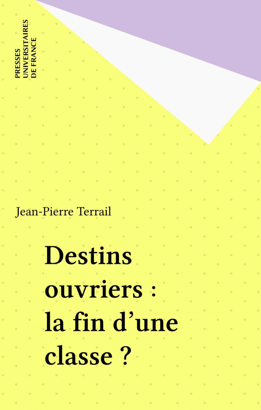 Big bigCover of Destins ouvriers : la fin d'une classe ?