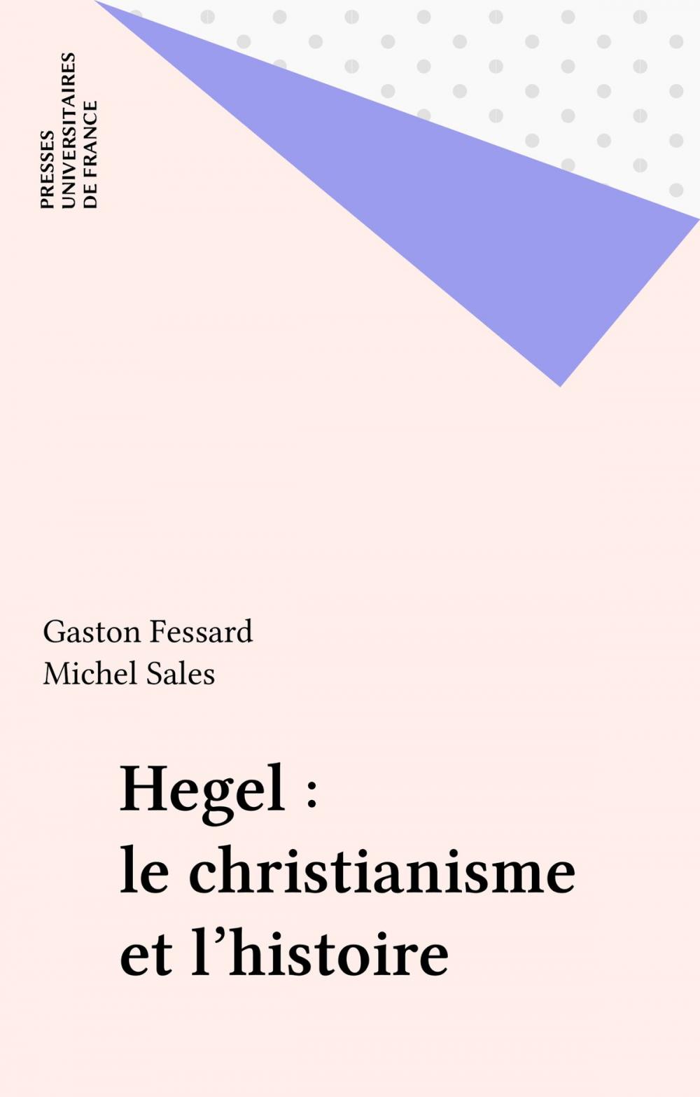 Big bigCover of Hegel : le christianisme et l'histoire