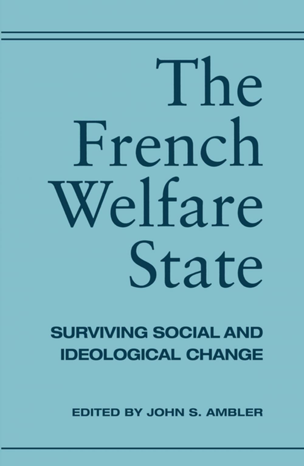 Big bigCover of The French Welfare State