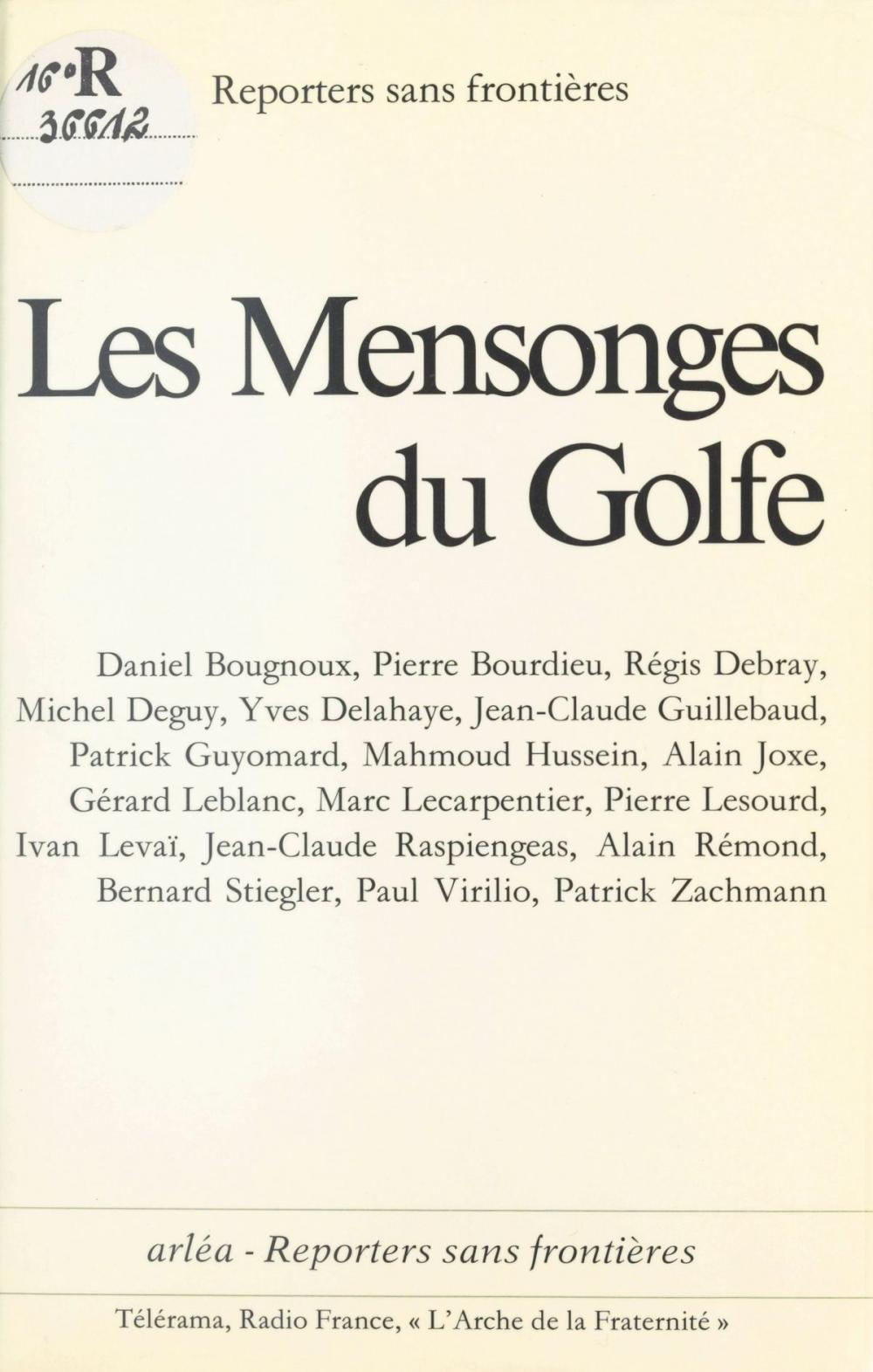 Big bigCover of Les Mensonges du Golfe