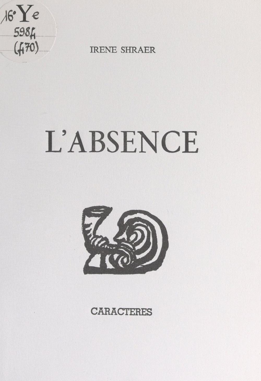 Big bigCover of L'absence