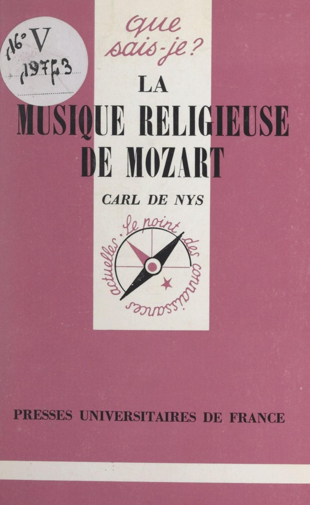 Big bigCover of La musique religieuse de Mozart