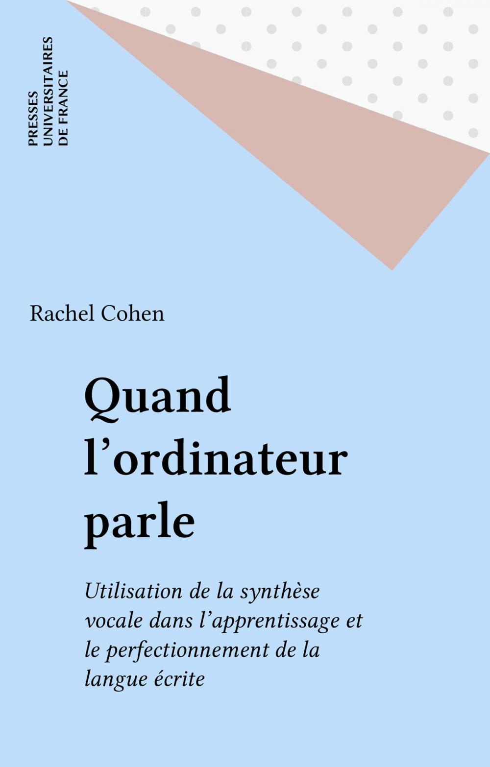 Big bigCover of Quand l'ordinateur parle