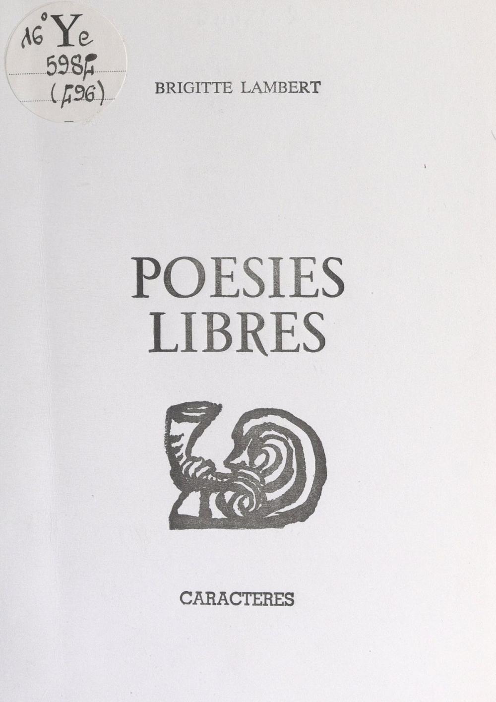 Big bigCover of Poésies libres