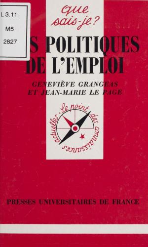 Cover of the book Les politiques de l'emploi by Gérald Bronner