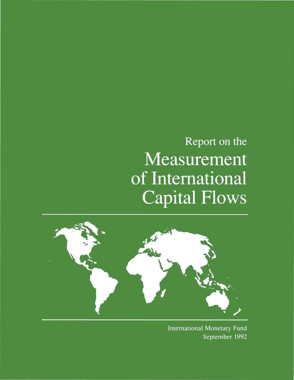 Big bigCover of Report on the Measurement of International Capital Flows