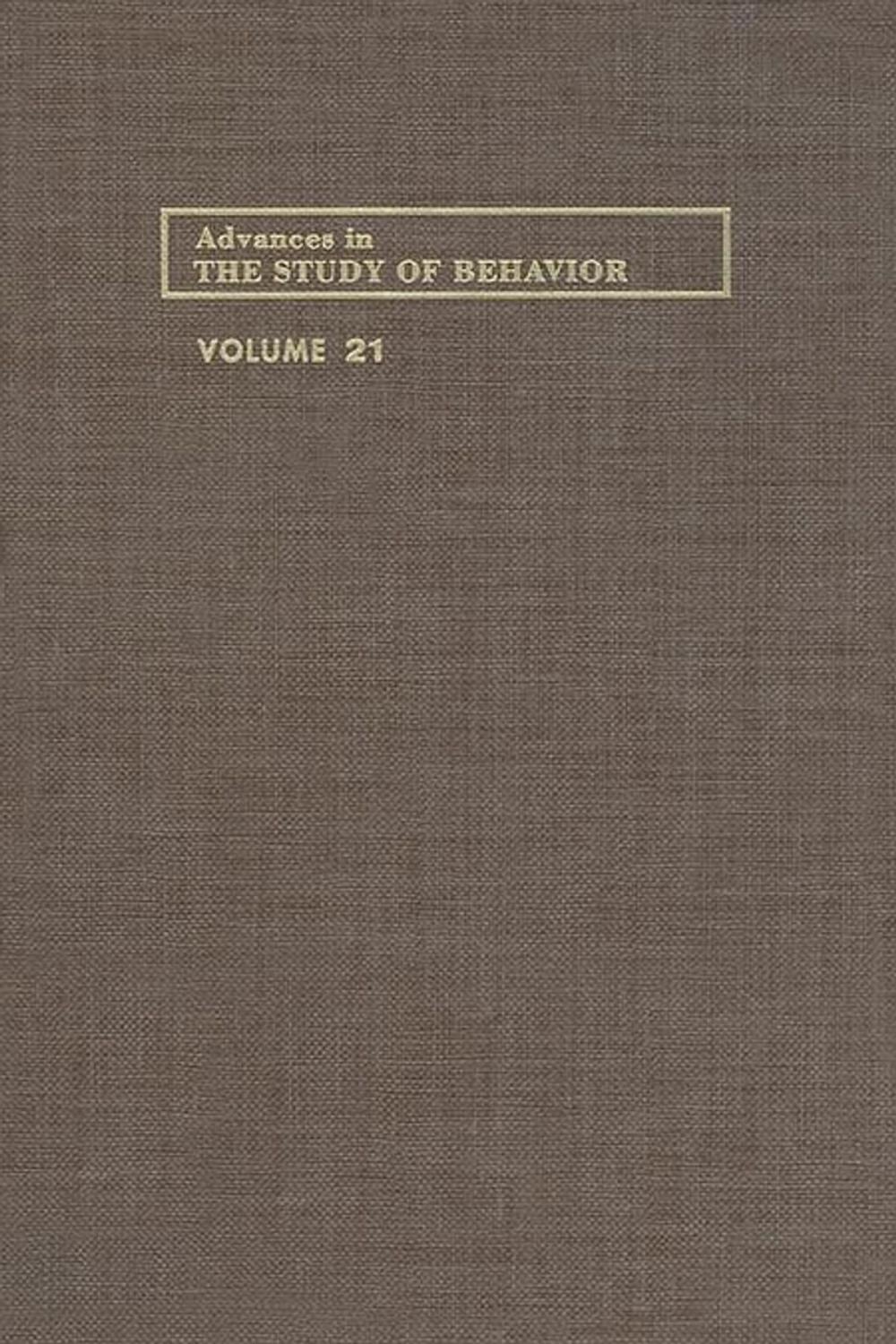 Big bigCover of Advances in the Study of Behavior