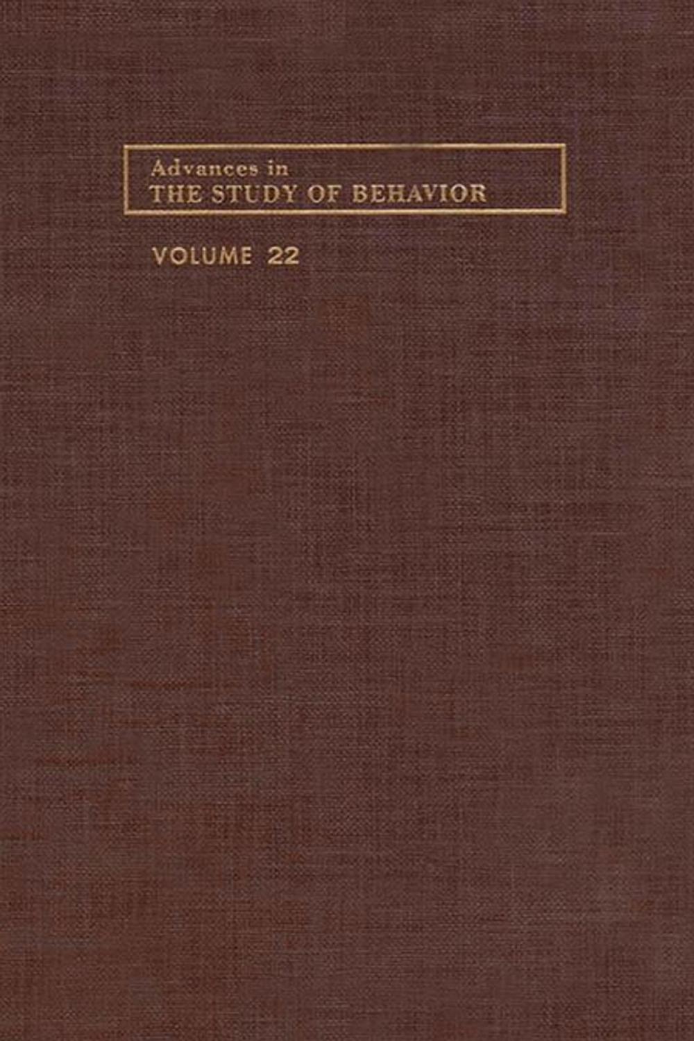 Big bigCover of Advances in the Study of Behavior