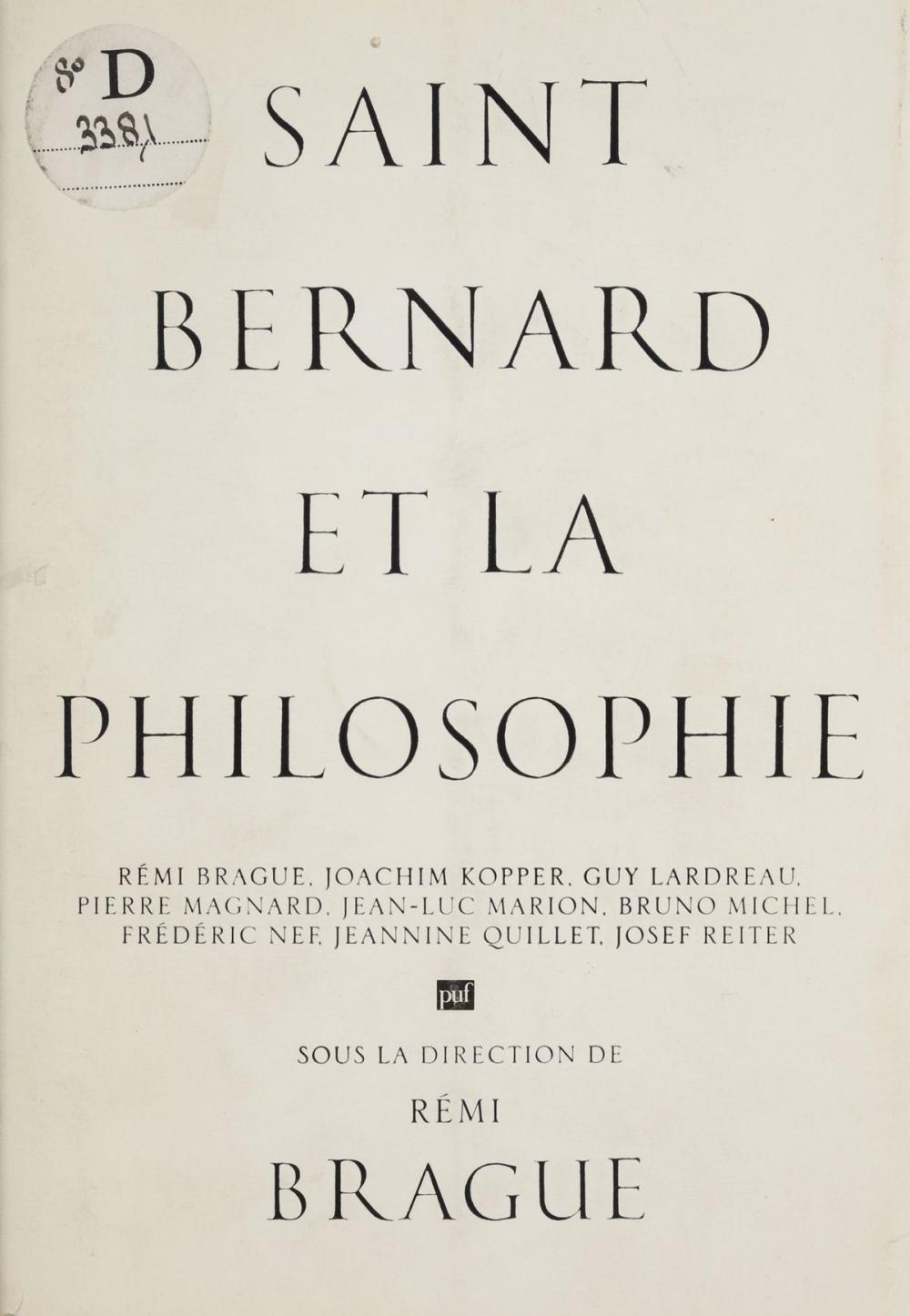 Big bigCover of Saint Bernard et la philosophie