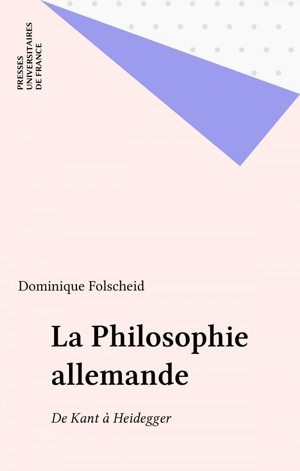 Big bigCover of La Philosophie allemande