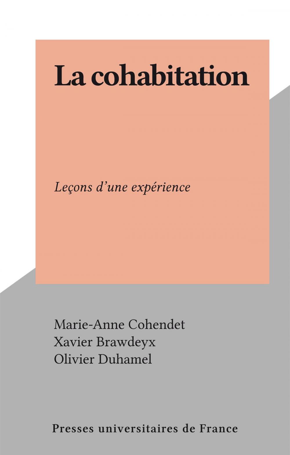 Big bigCover of La cohabitation