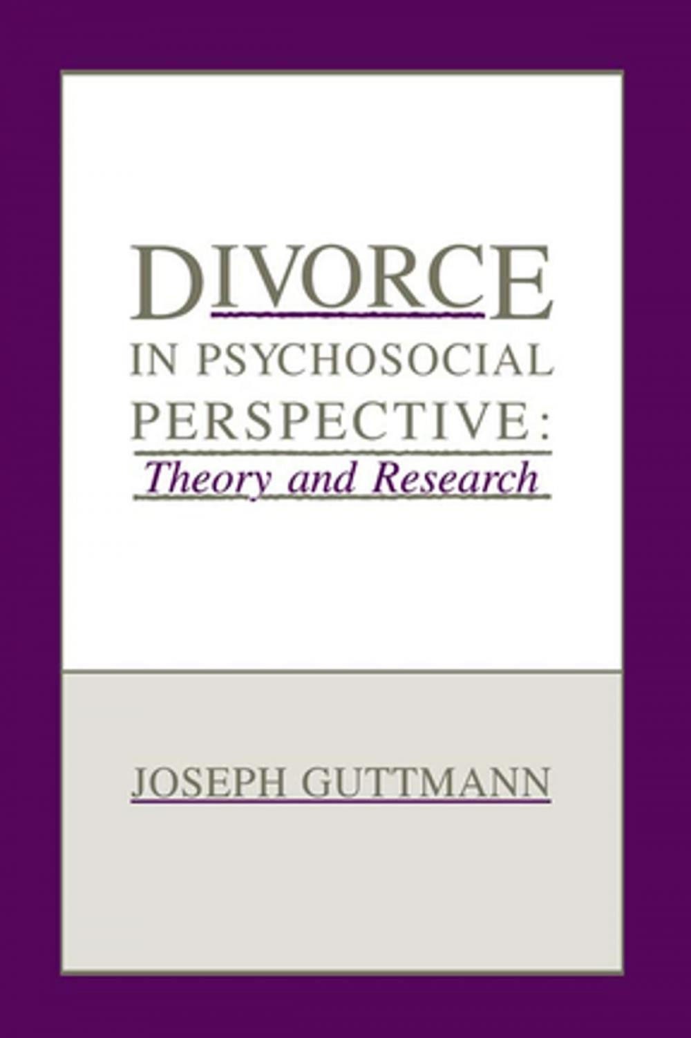 Big bigCover of Divorce in Psychosocial Perspective