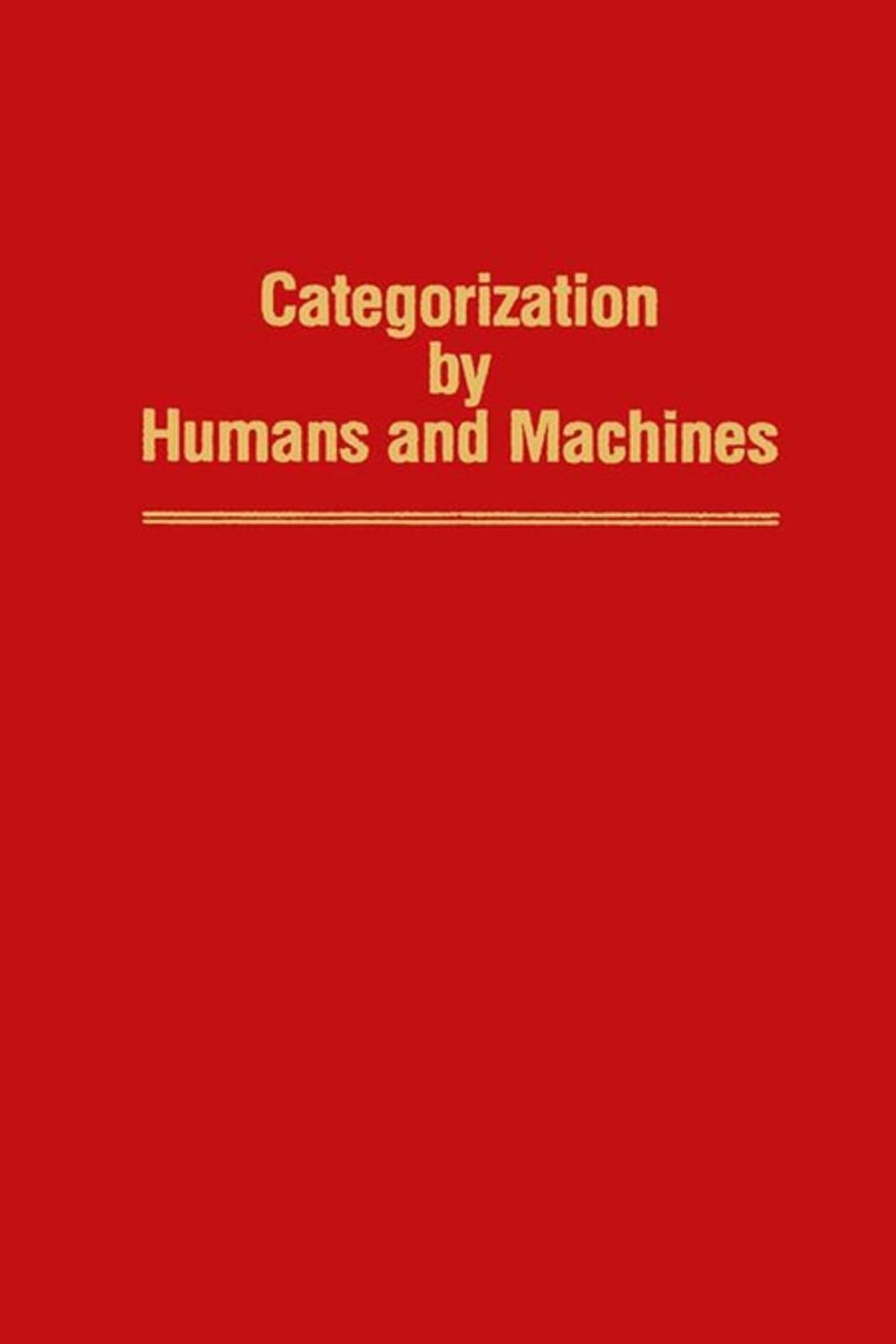 Big bigCover of Categorization by Humans and Machines