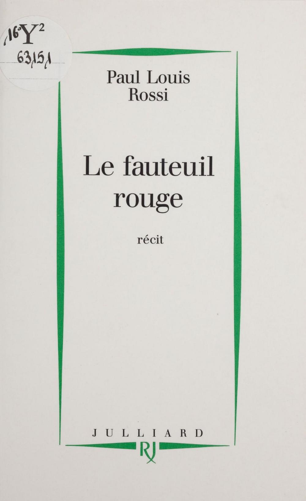 Big bigCover of Le Fauteuil rouge