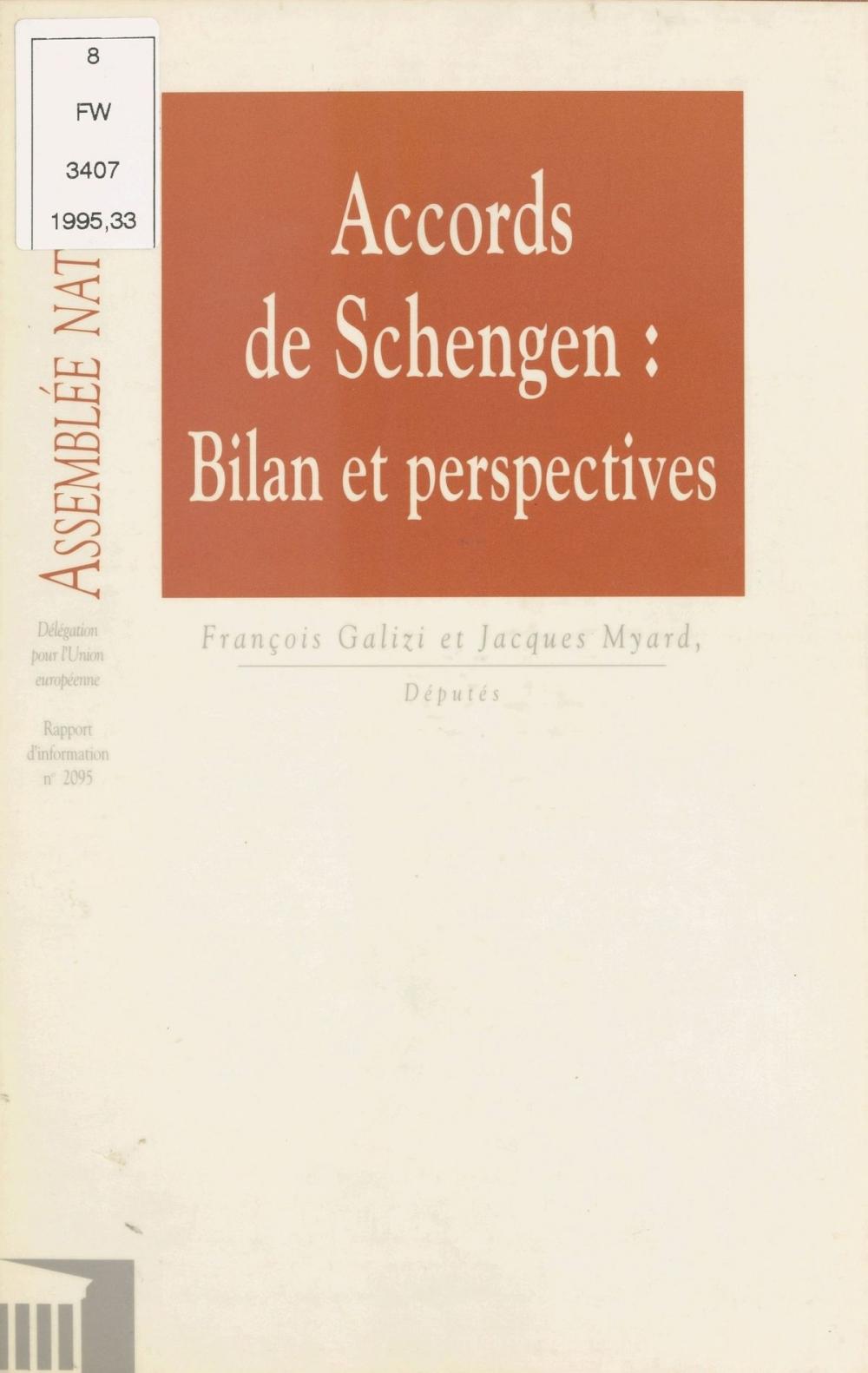 Big bigCover of Accords de Schengen : Bilan et perspectives