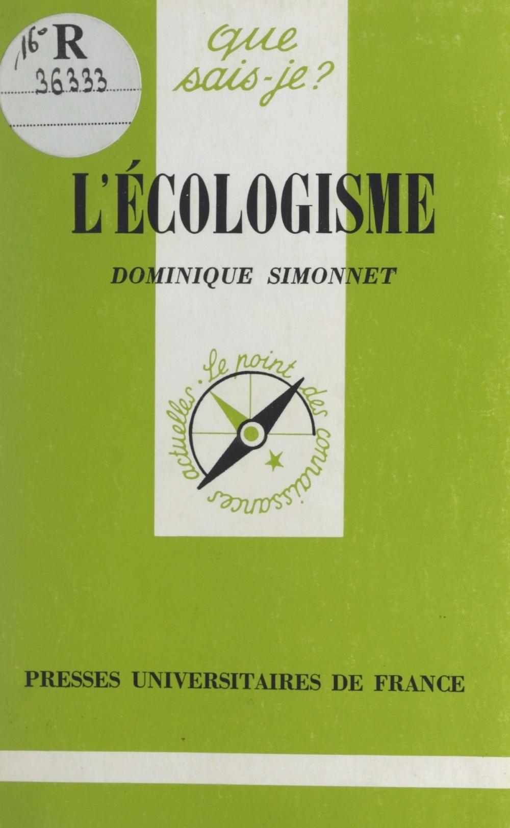 Big bigCover of L'écologisme