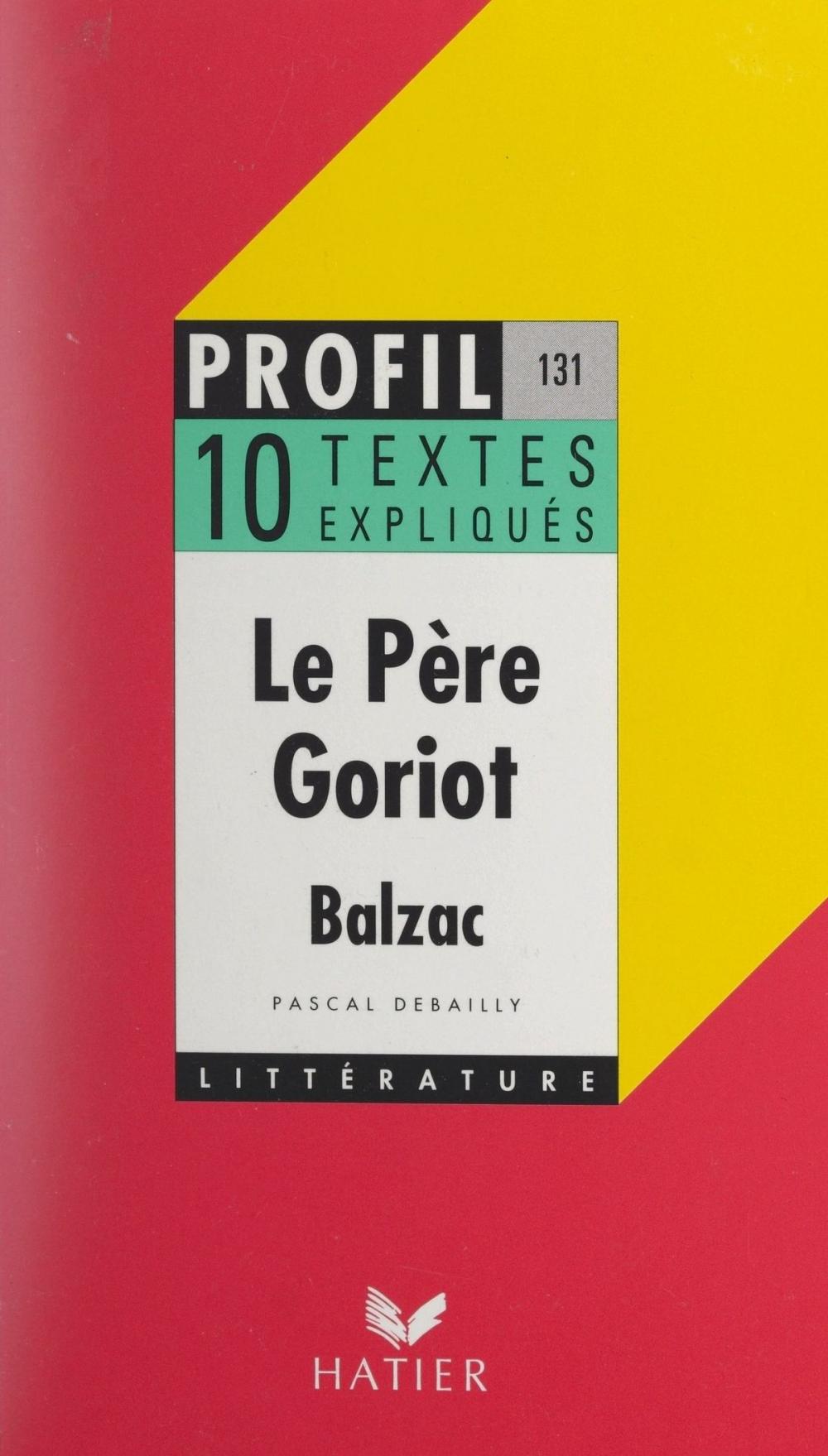 Big bigCover of Le Père Goriot, Balzac