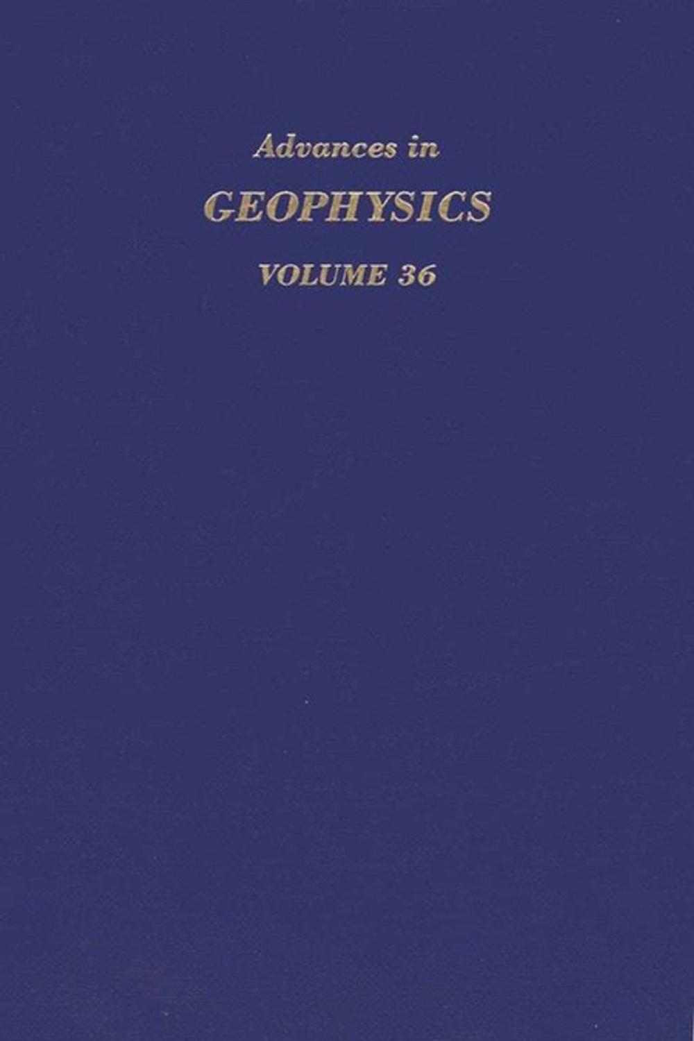 Big bigCover of Advances in Geophysics