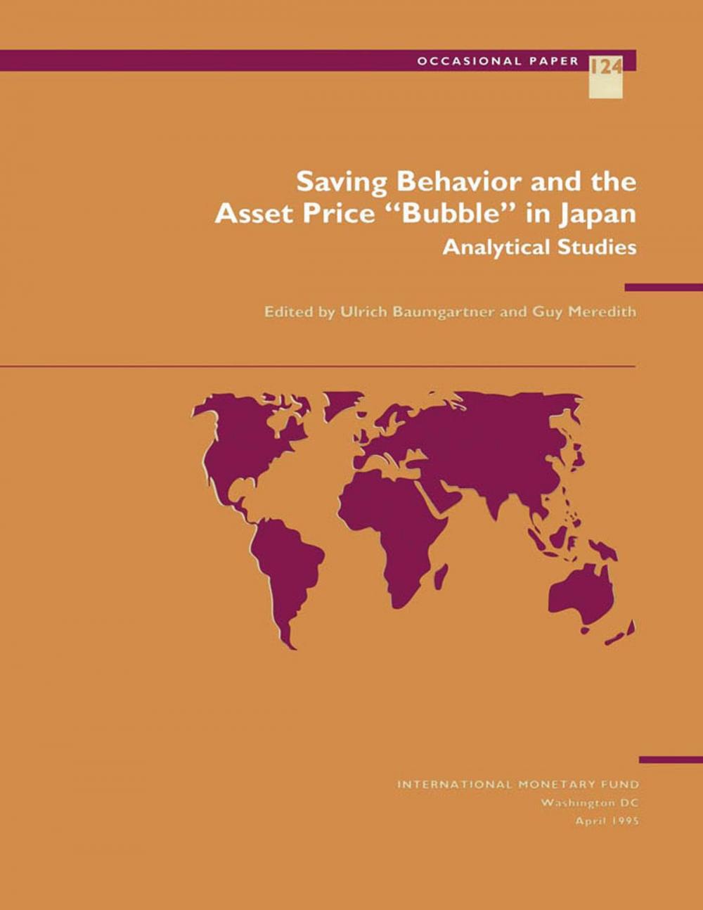 Big bigCover of Saving Behavior and the Asset Price "Bubble" in Japan: Analytical Studies