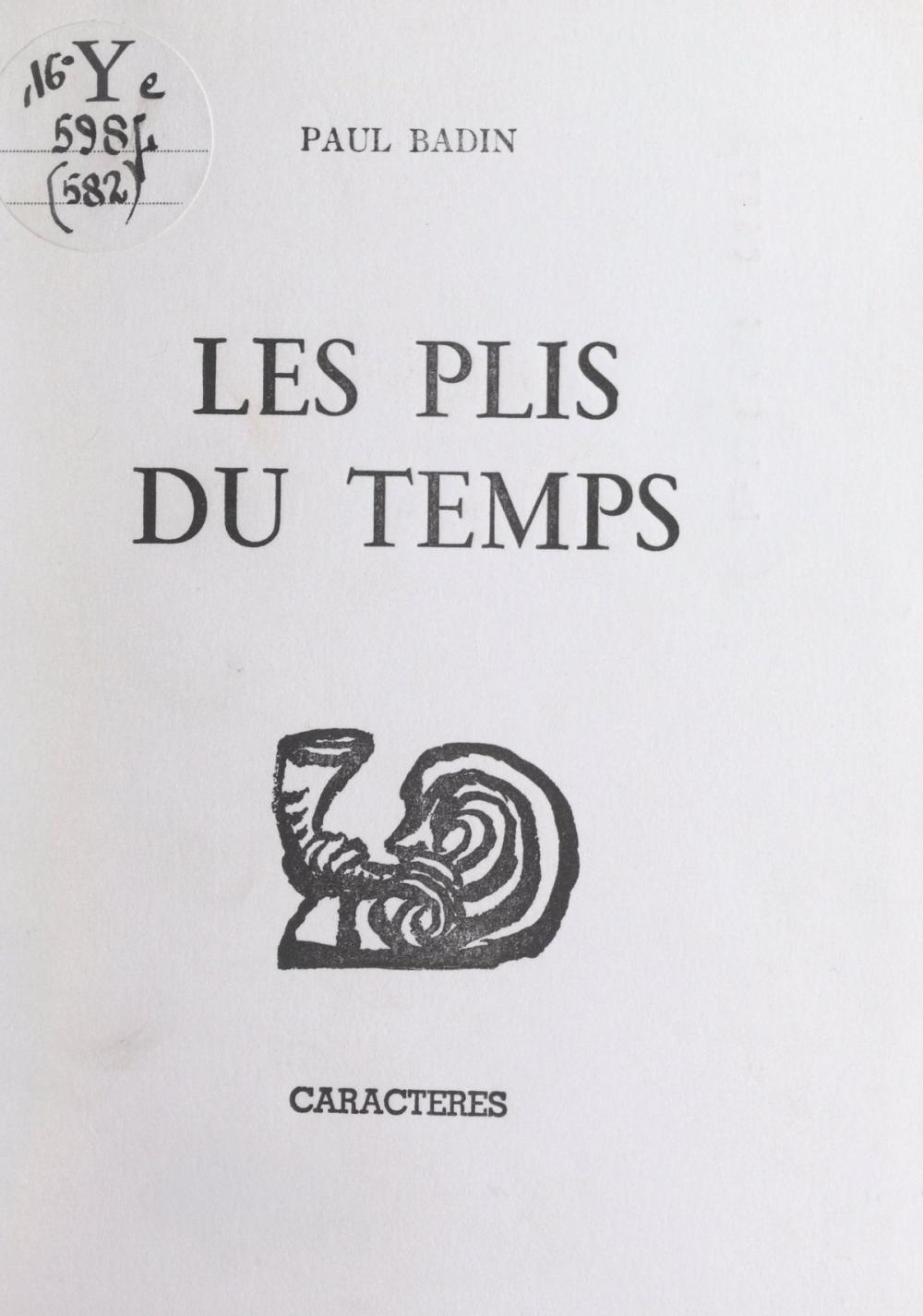 Big bigCover of Les plis du temps