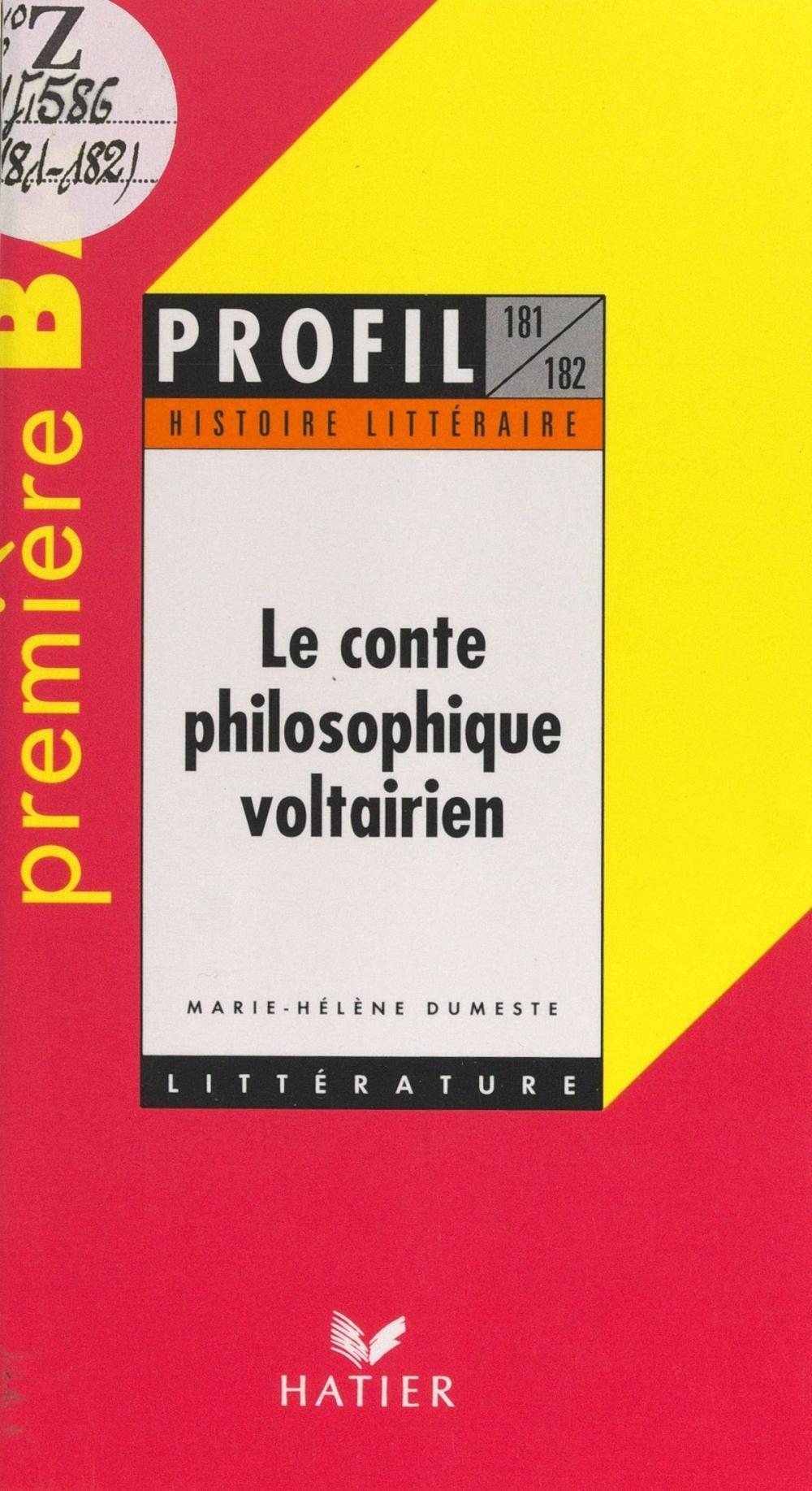 Big bigCover of Le conte philosophique voltairien