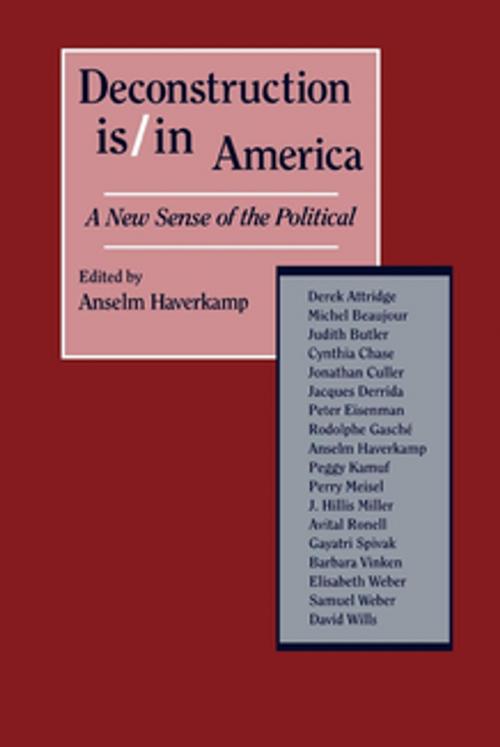 Cover of the book Deconstruction Is/In America by Anselm Haverkamp, H. R. Dodge, NYU Press