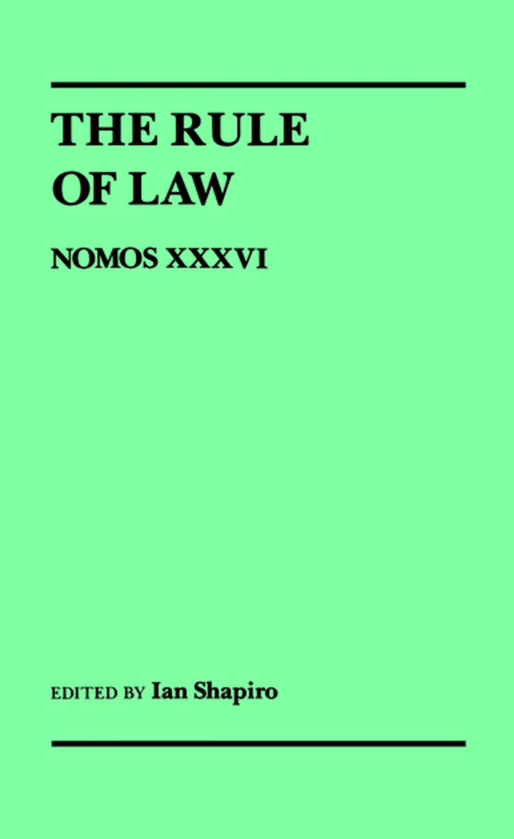 Big bigCover of The Rule of Law