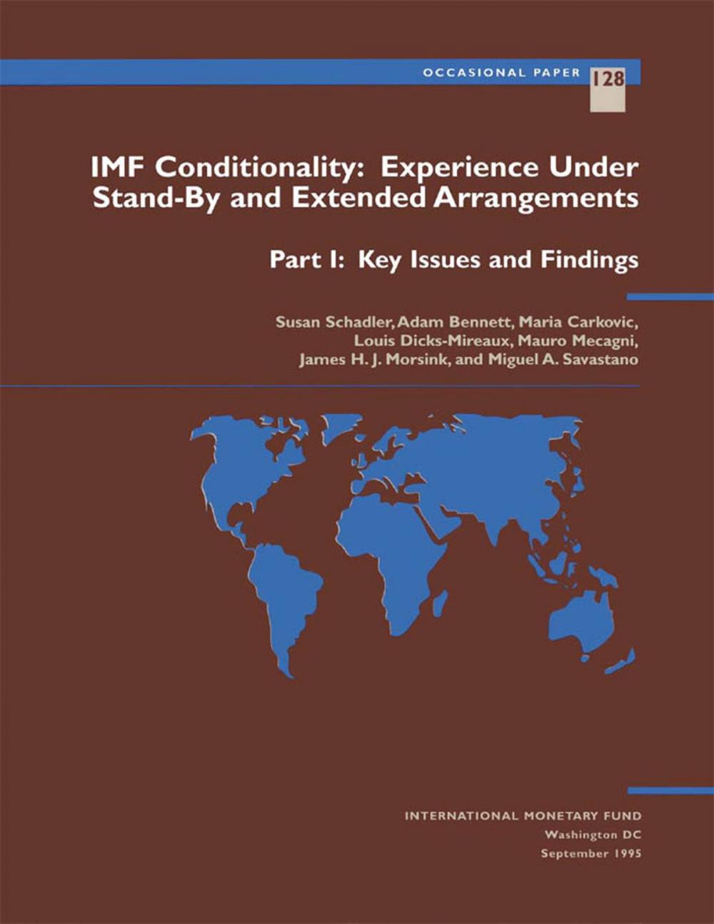 Big bigCover of IMF Conditionality: Experience Under Stand-by and Extended Arrangements, Part I: Key Issues and Findings