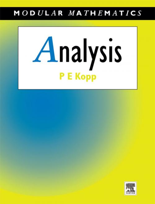 Cover of the book Analysis by Ekkehard Kopp, Elsevier Science