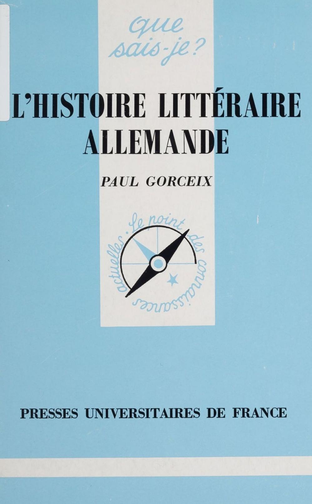 Big bigCover of L'Histoire littéraire allemande