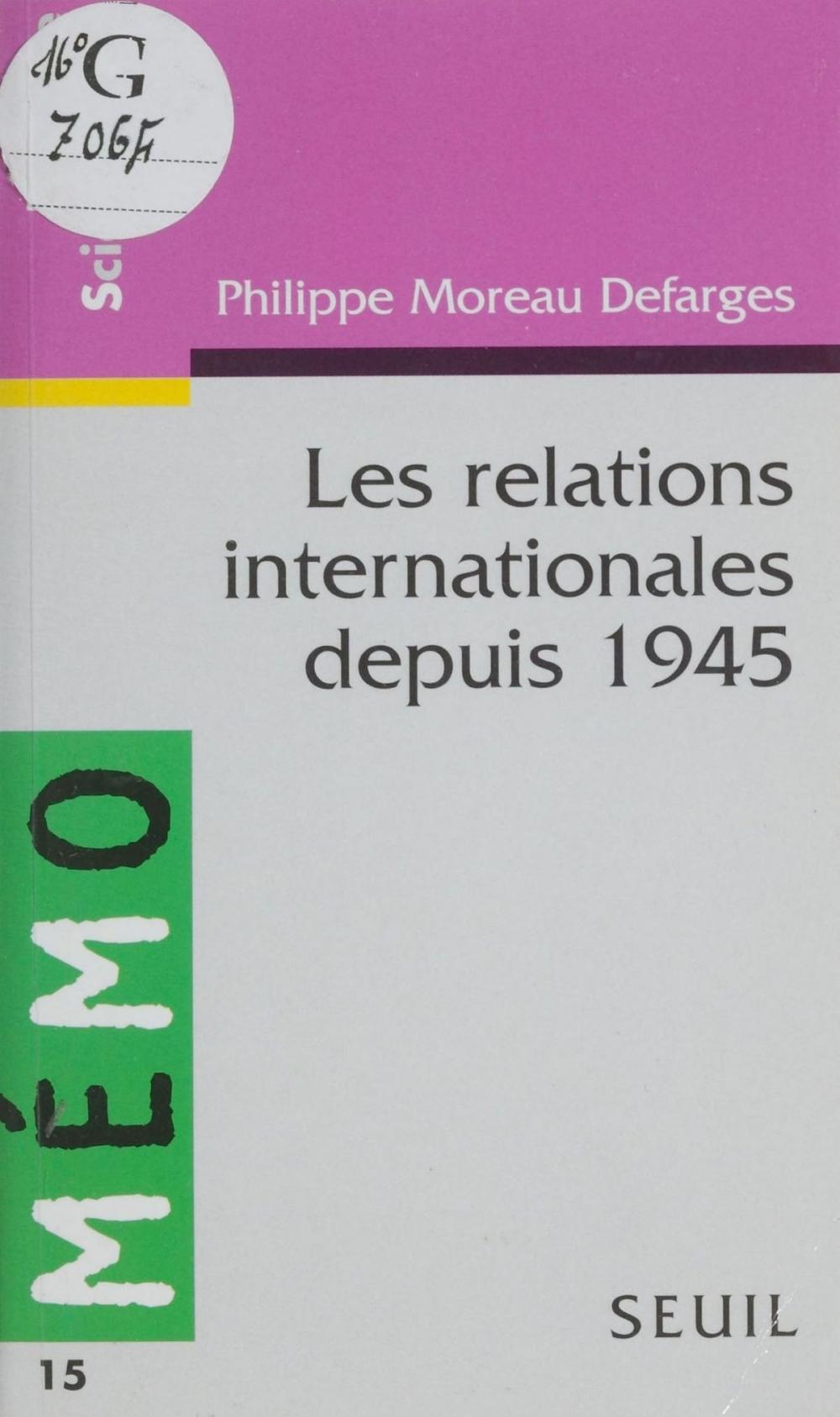 Big bigCover of Les Relations internationales depuis 1945