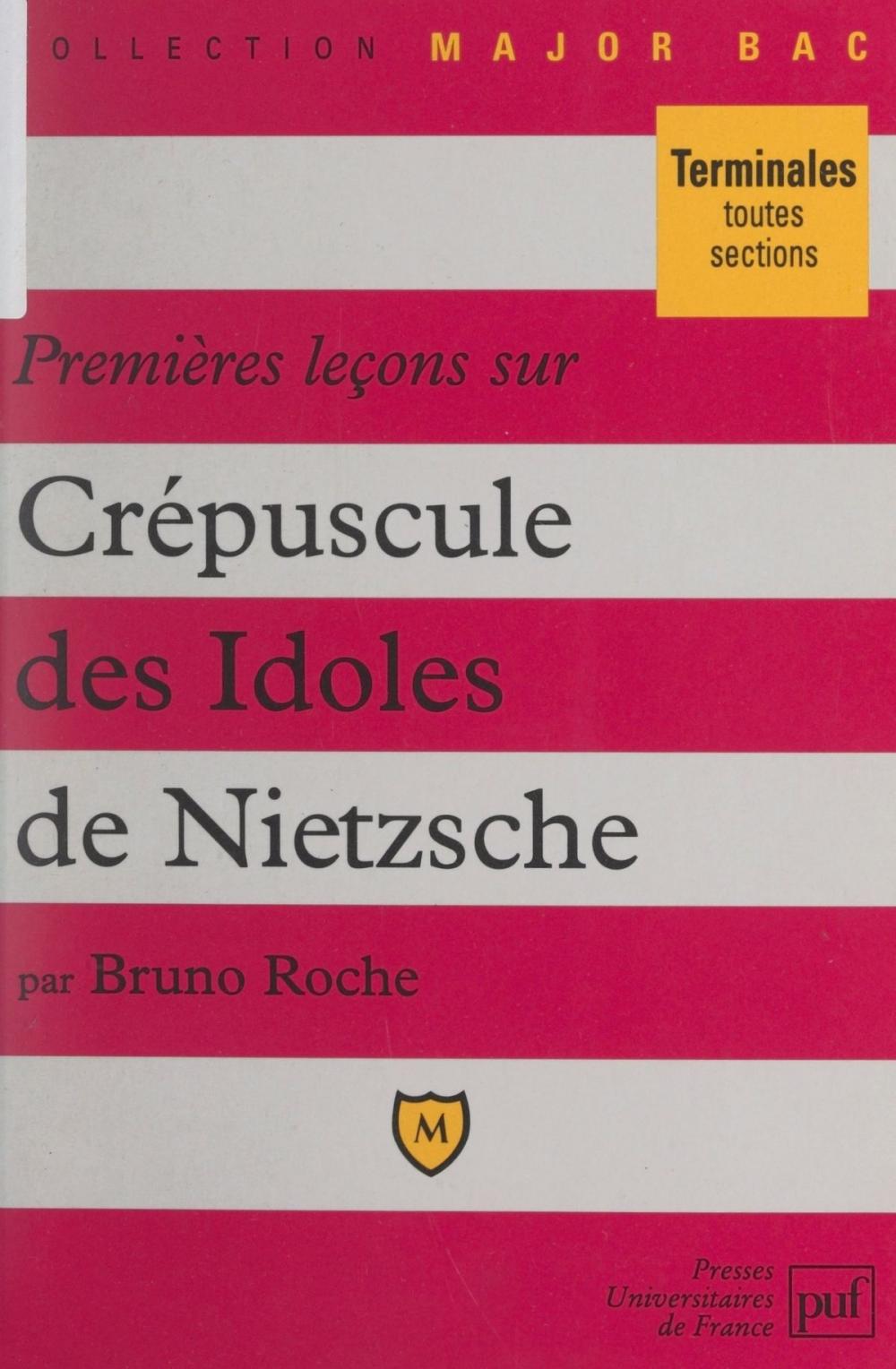 Big bigCover of Premières leçons sur Crépuscule des idoles, de Nietzsche