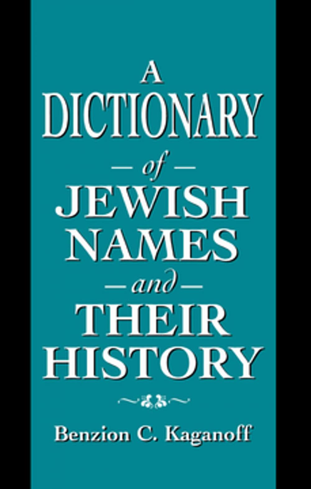 Big bigCover of A Dictionary of Jewish Names and Their History