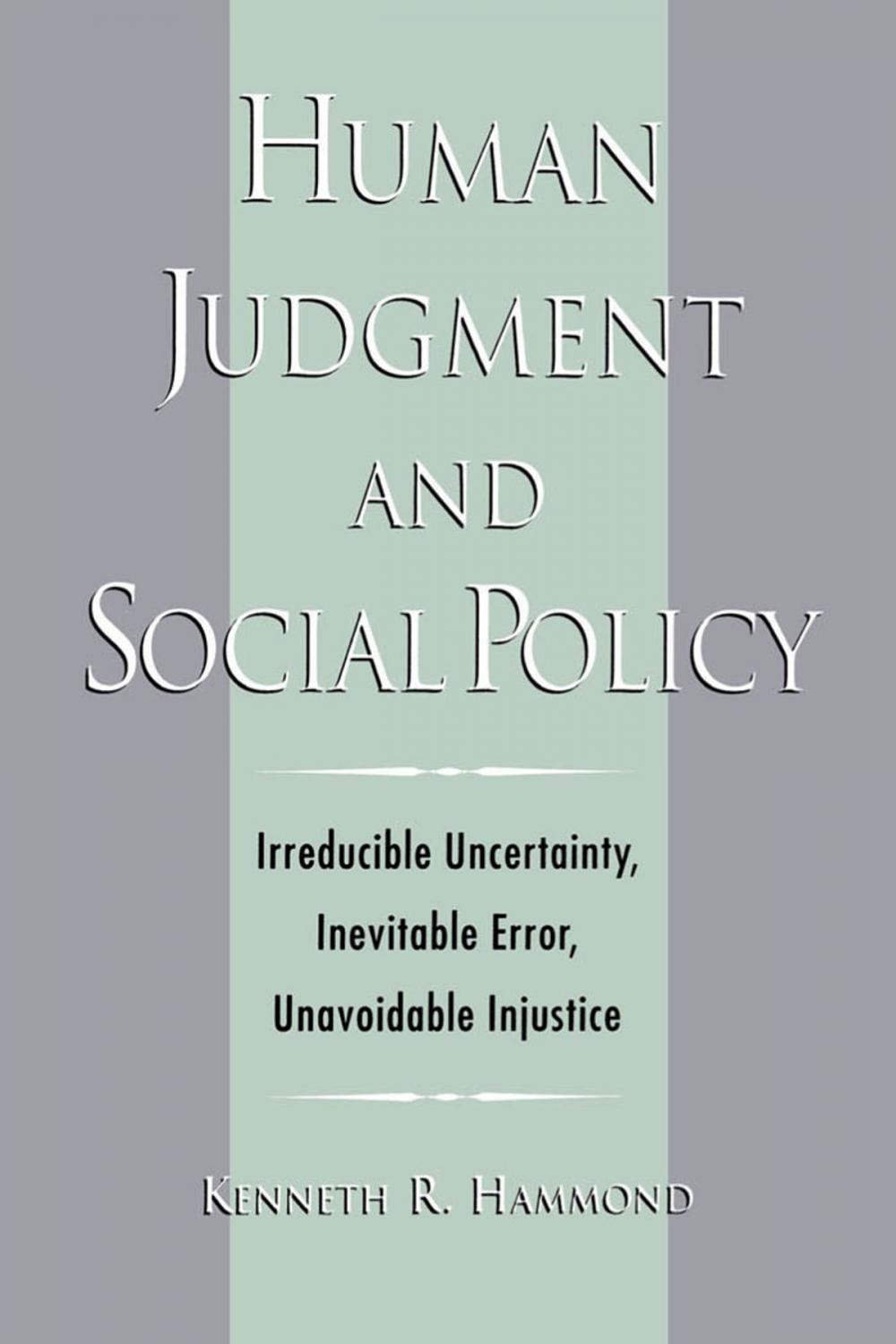 Big bigCover of Human Judgment and Social Policy