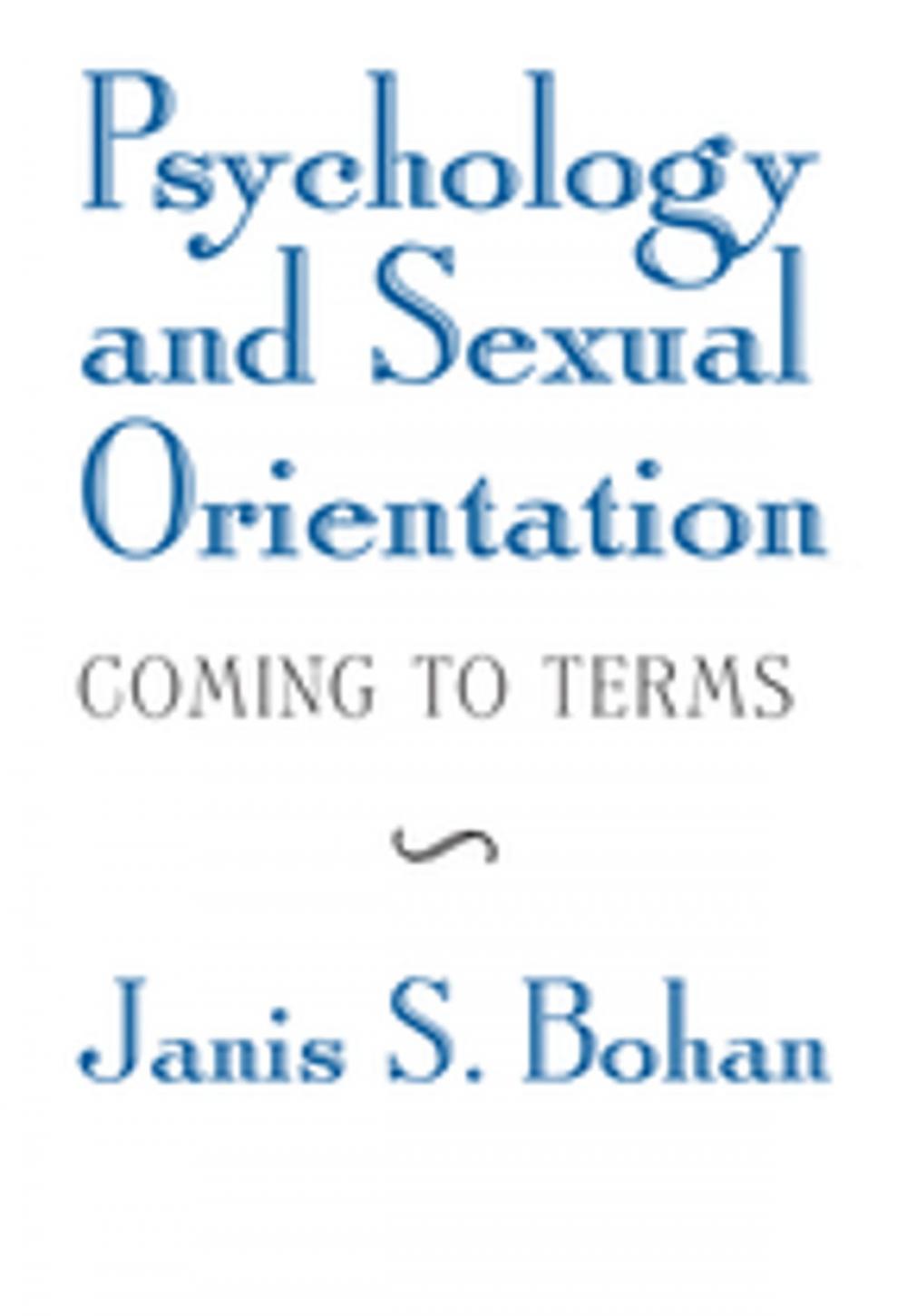 Big bigCover of Psychology and Sexual Orientation