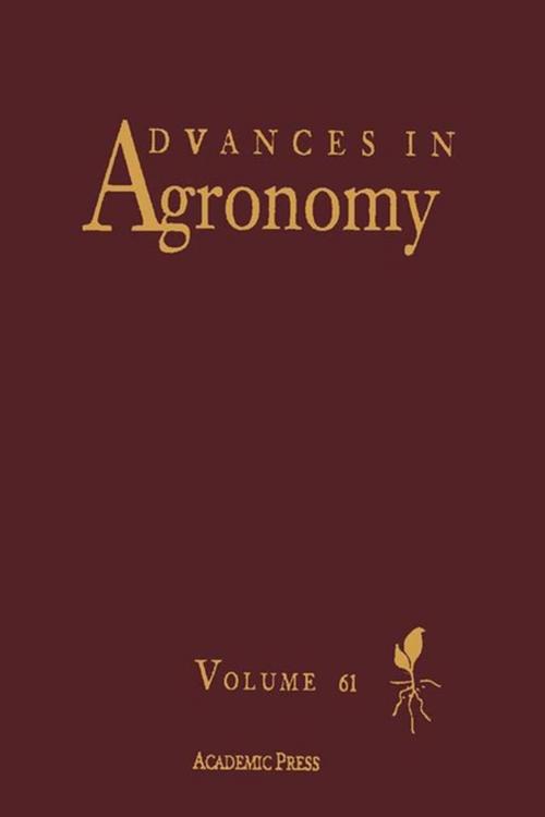 Cover of the book Advances in Agronomy by Donald L. Sparks, Elsevier Science