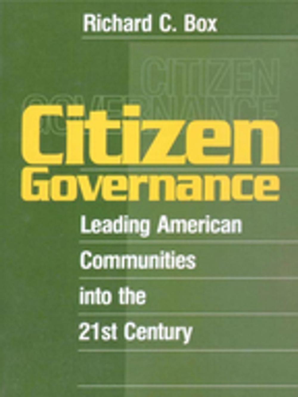 Big bigCover of Citizen Governance