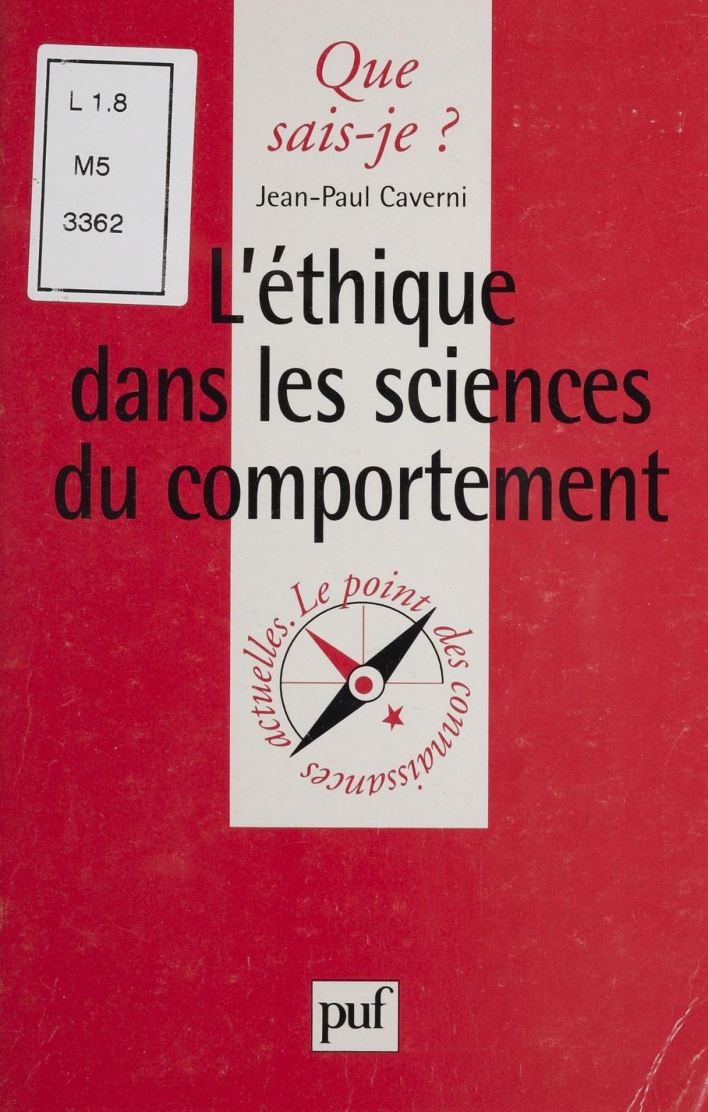 Big bigCover of L'Éthique dans les sciences du comportement