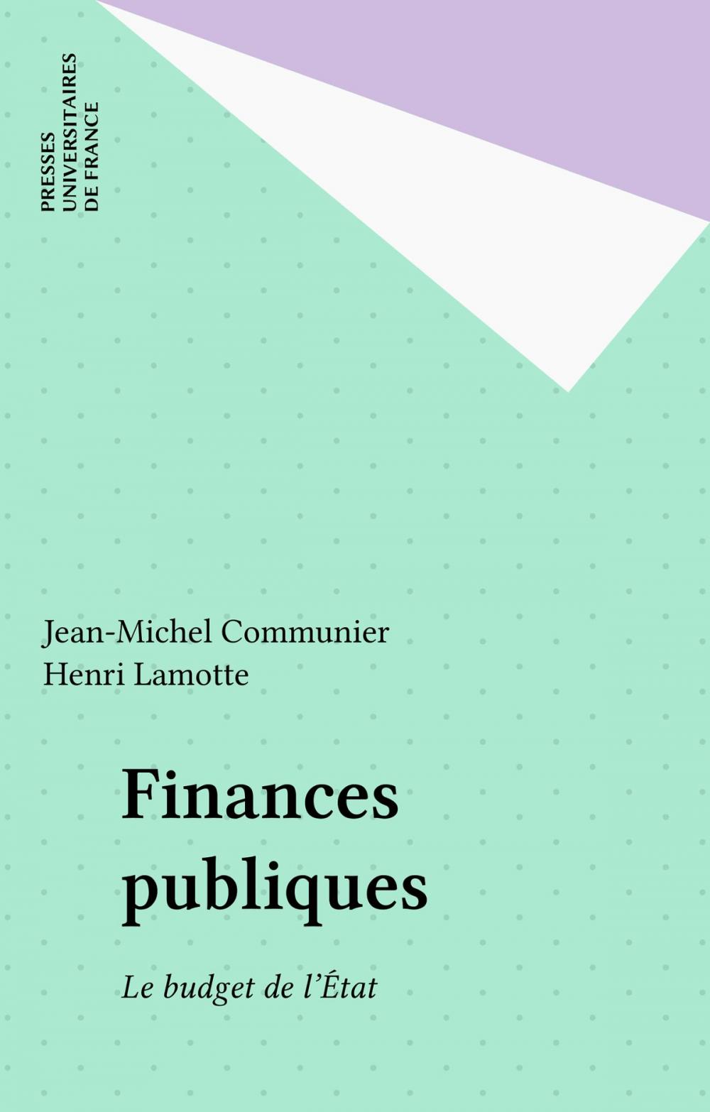 Big bigCover of Finances publiques