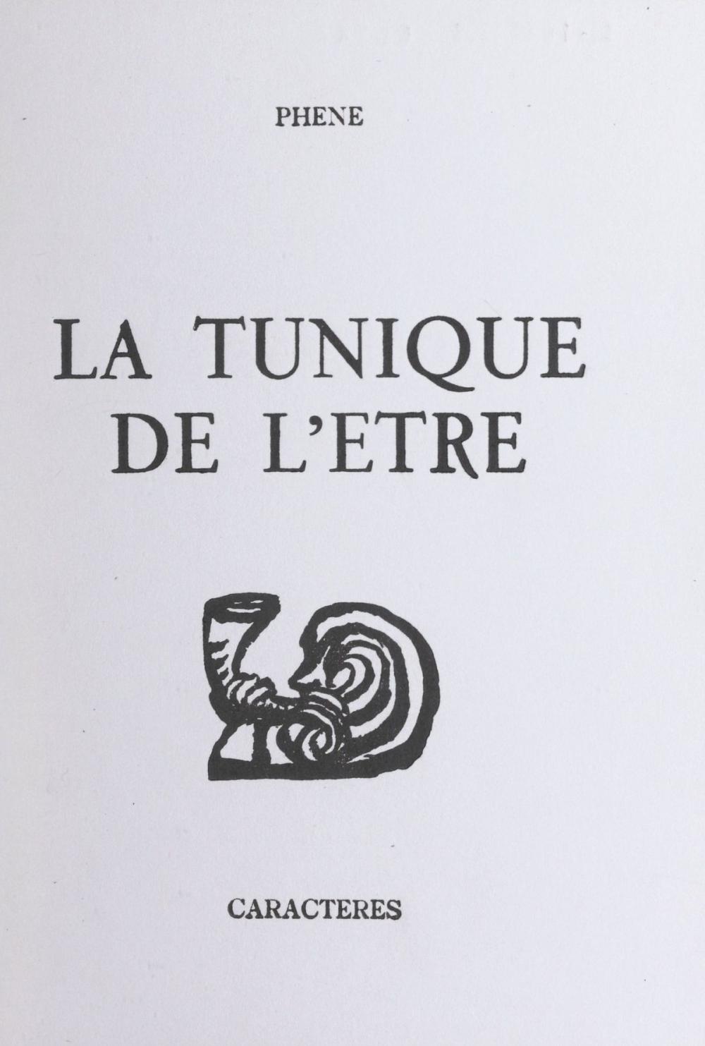 Big bigCover of La tunique de l'être