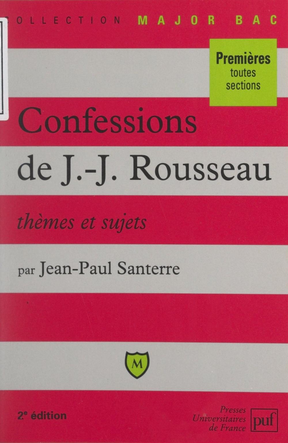 Big bigCover of Les confessions, de Jean-Jacques Rousseau