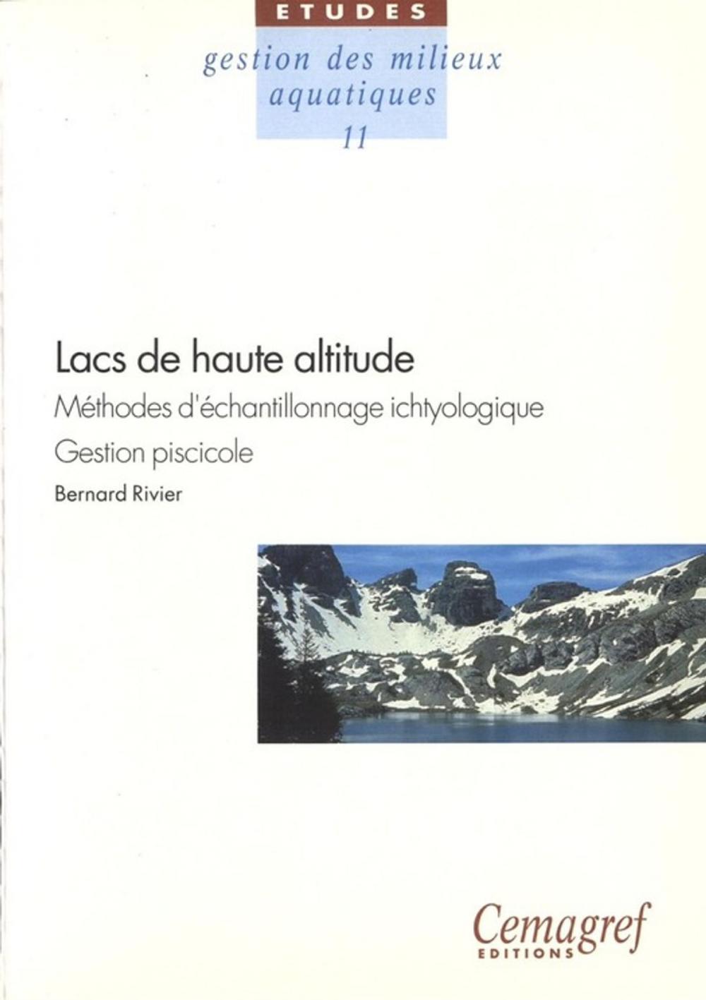 Big bigCover of Lacs de haute altitude. Méthodes d'échantillonnage ichtyologique. Gestion piscicole