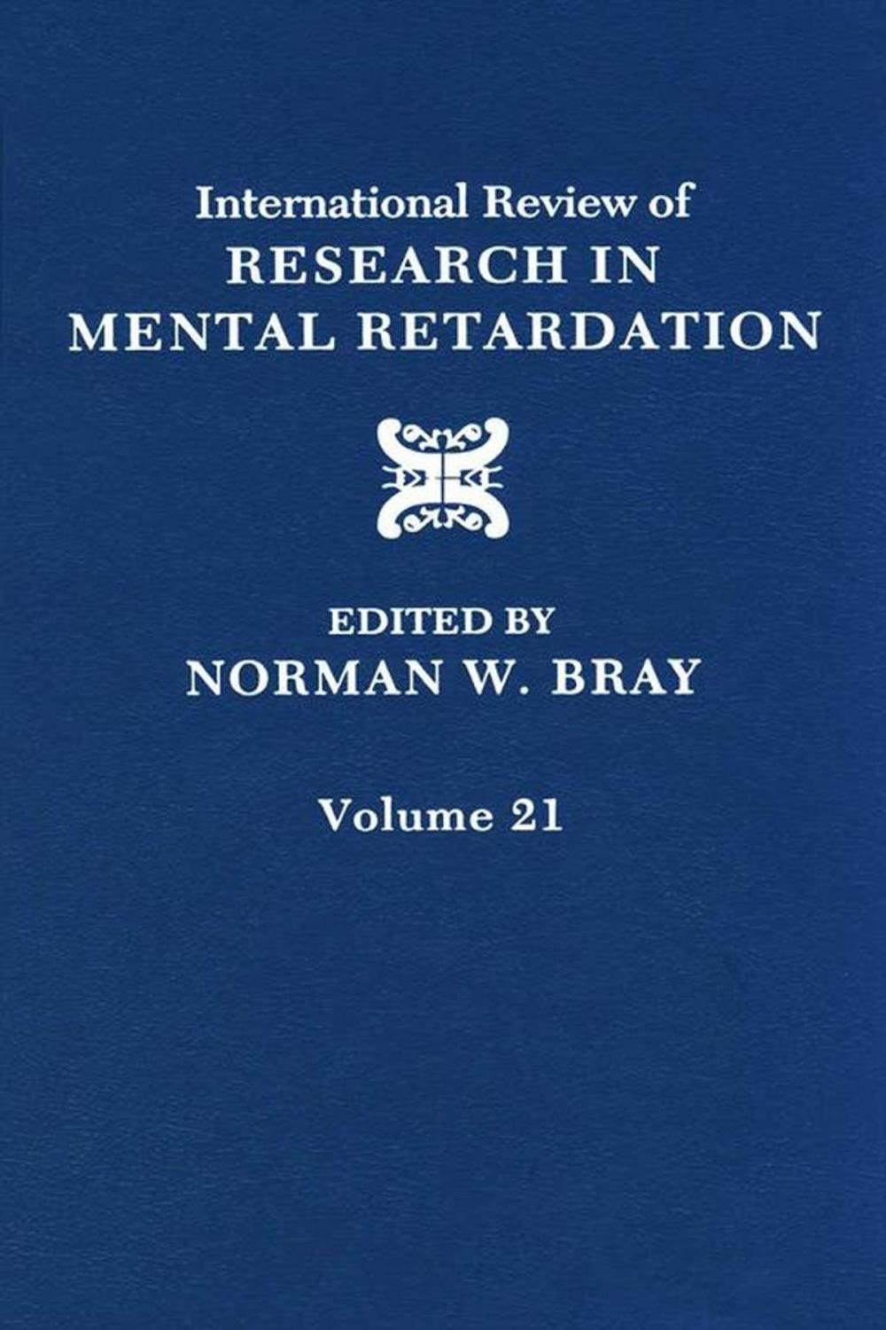 Big bigCover of International Review of Research in Mental Retardation