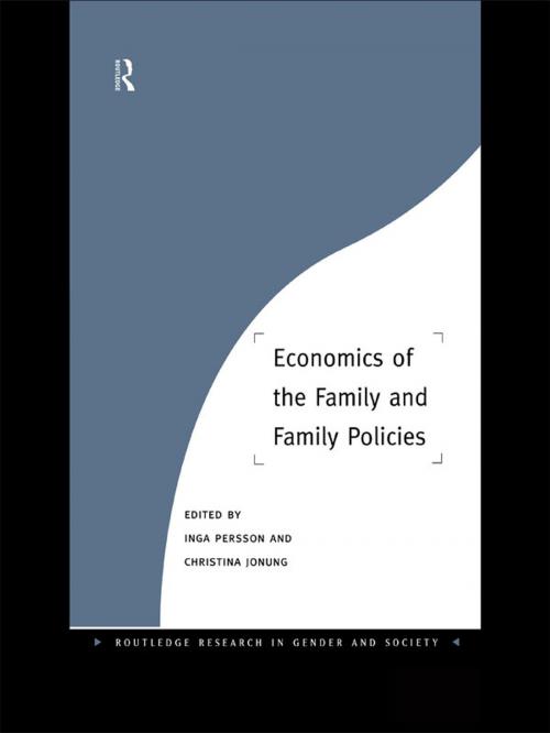 Cover of the book Economics of the Family and Family Policies by , Taylor and Francis