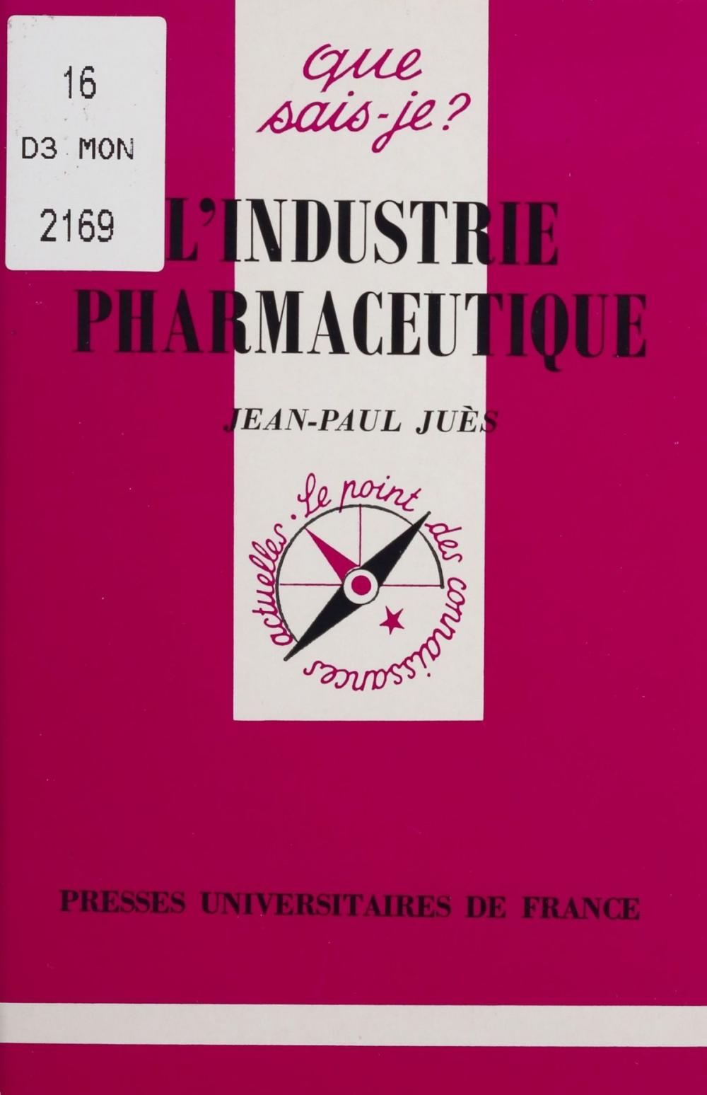 Big bigCover of L'Industrie pharmaceutique