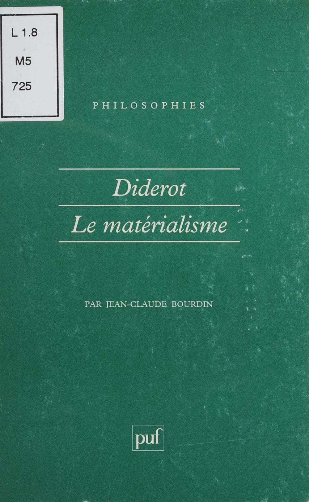 Big bigCover of Diderot et le matérialisme