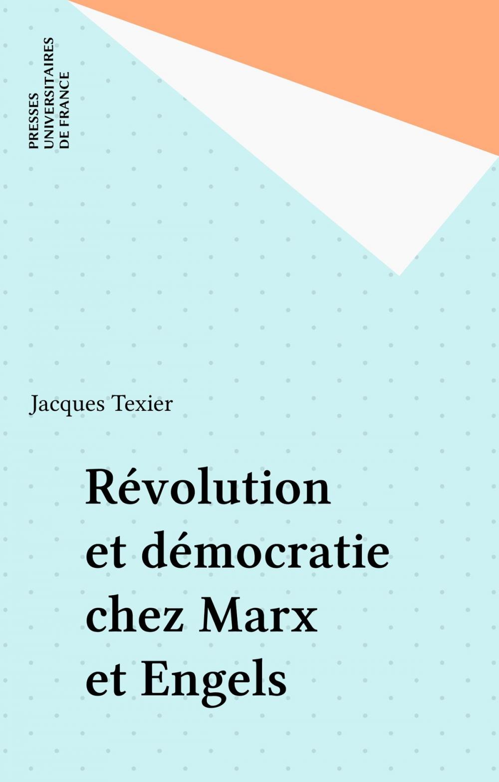 Big bigCover of Révolution et démocratie chez Marx et Engels